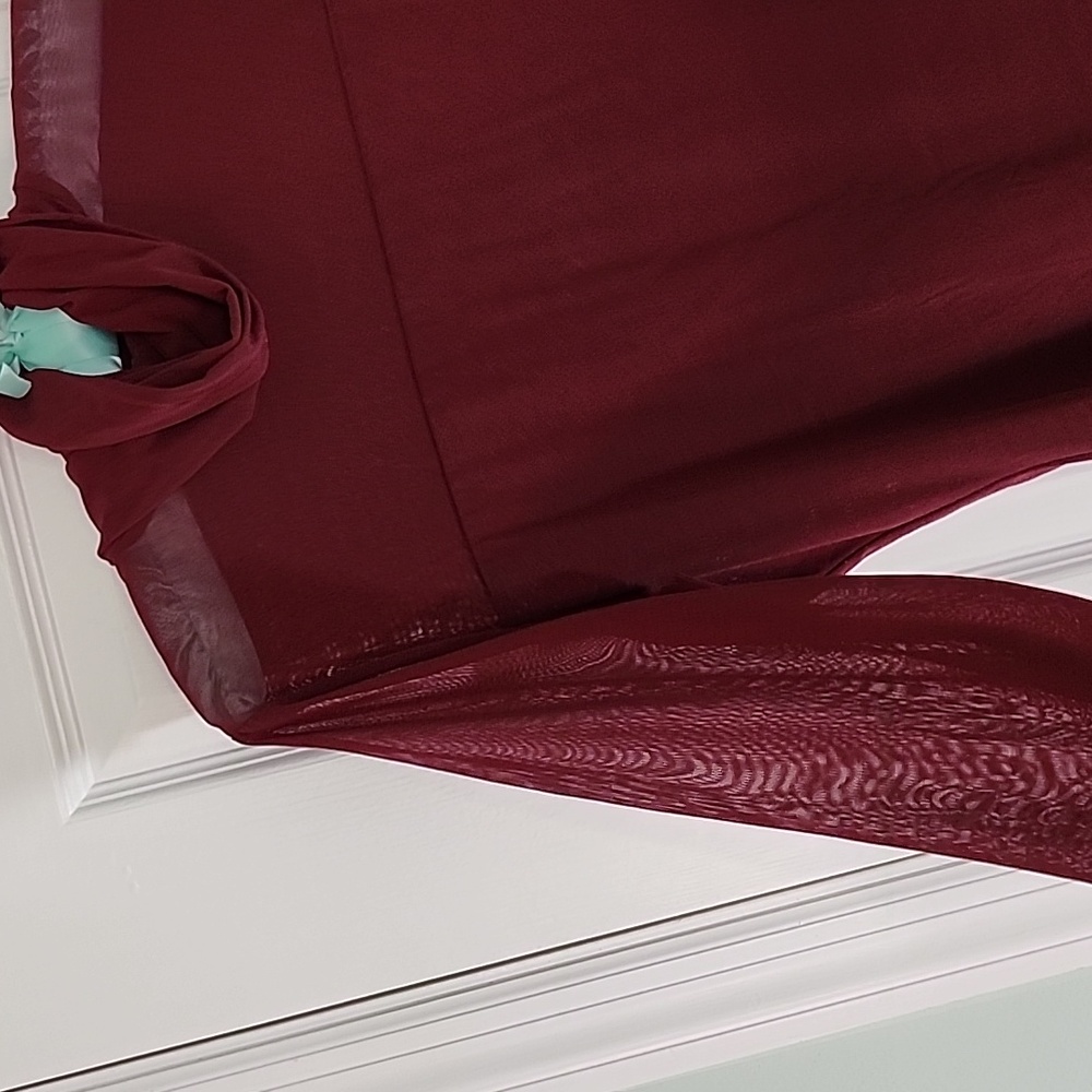 Patrizia Luca Burgundy Long Sleeve Blouse - Picture 2 of 9